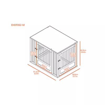 New Age Pet® ECOFLEX® Flexi Door Dog Crate & End Table, Black & White - Image 7