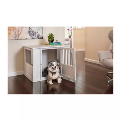 New Age Pet® ECOFLEX® Flexi Door Dog Crate & End Table, Black & White - Image 2