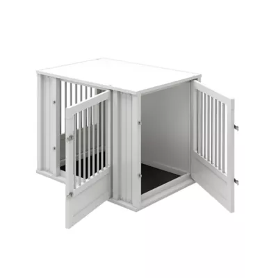 New Age Pet® ECOFLEX® Flexi Door Dog Crate & End Table, Black & White - Image 4