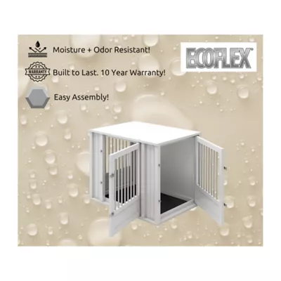 New Age Pet® ECOFLEX® Flexi Door Dog Crate & End Table, Black & White - Image 5