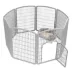 IRIS, 34-inch Exercise 4 & 8-Panel Pet & Dog Playpen with Door, Silver, Plastic image thumbnail 2