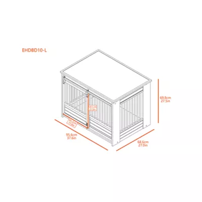 New Age Pet® ECOFLEX® Barn Door End Table Dog Crate - Image 7