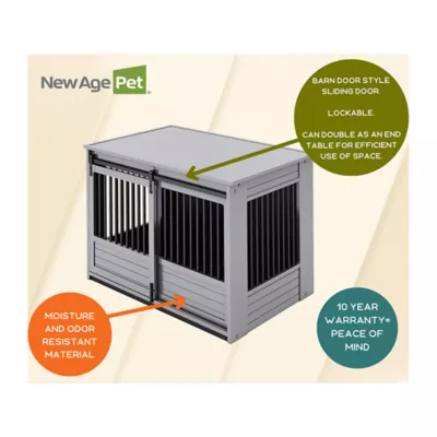 Product New Age Pet® ECOFLEX® Barn Door End Table Dog Crate