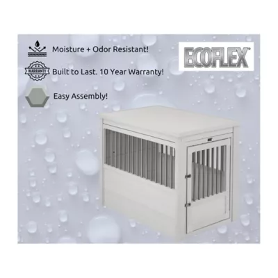 New Age Pet® ECOFLEX® End Table & Dog Crate, Grey and Antique White - Image 6