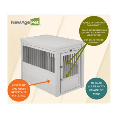 New Age Pet® ECOFLEX® End Table & Dog Crate, Grey and Antique White - Image 7