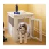 New Age Pet® ECOFLEX® End Table & Dog Crate, Grey and Antique White image thumbnail 2