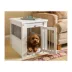 New Age Pet®® ECOFLEX® End Table & Dog Crate, Grey and Antique White image thumbnail 2
