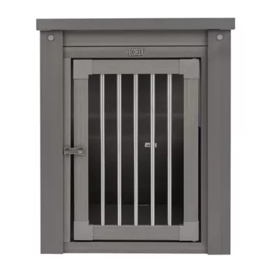 New Age Pet®® ECOFLEX® End Table & Dog Crate, Grey and Antique White - Image 1