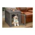 New Age Pet®® ECOFLEX® End Table & Dog Crate, Grey and Antique White image thumbnail 2