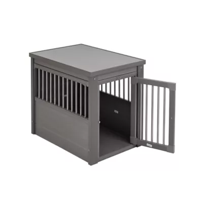 New Age Pet®® ECOFLEX® End Table & Dog Crate, Grey and Antique White - Image 3