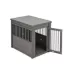 New Age Pet®® ECOFLEX® End Table & Dog Crate, Grey and Antique White image thumbnail 3