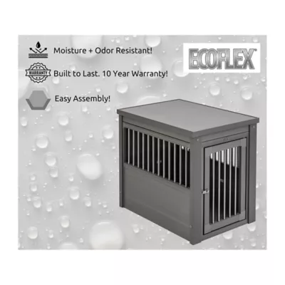 New Age Pet®® ECOFLEX® End Table & Dog Crate, Grey and Antique White - Image 6