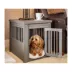 New Age Pet® ECOFLEX® End Table & Dog Crate, Grey and Antique White image thumbnail 2