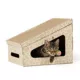 Product Whisker City® Cheetah Angled Hut Cat Scratcher