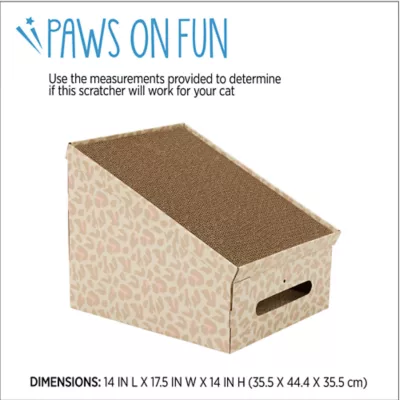 Product Whisker City® Cheetah Angled Hut Cat Scratcher