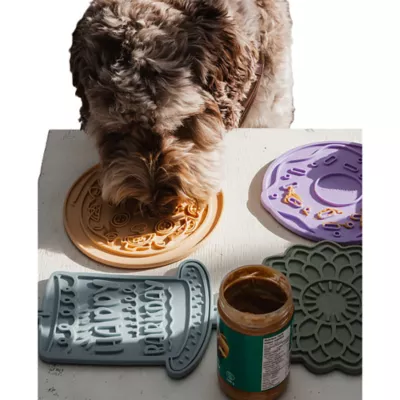 Dexypaws Pup-peroni Pizza Enrichment Lick Mat, Dog Slow Feeder - Image 3
