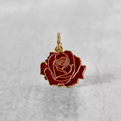 Product Two Tails Pet Company Rose Pet ID Tag