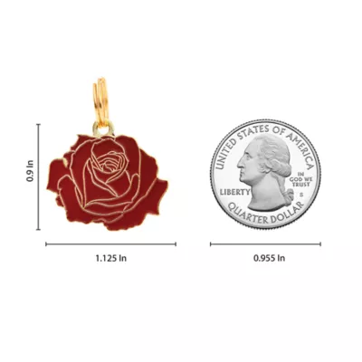 Product Two Tails Pet Company Rose Pet ID Tag