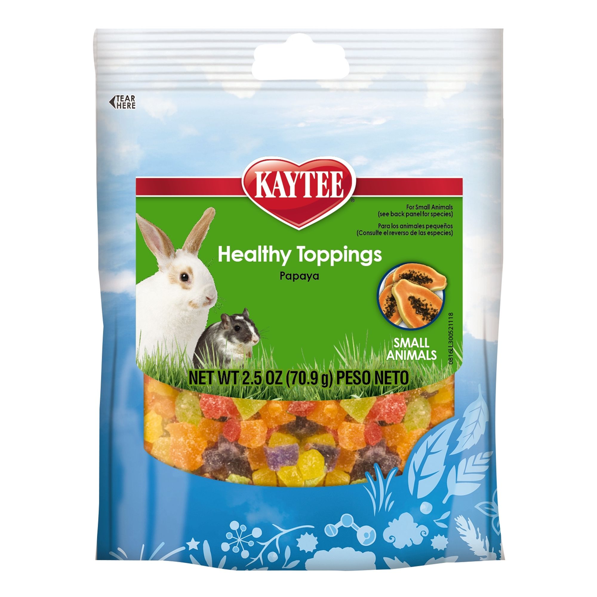 Kaytee Healthy Toppings Papaya Small Animal Treats 2.5 Oz