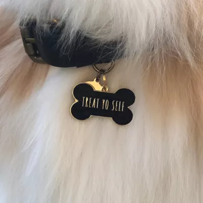 Product Two Tails Pet Company 'Treat Yo Self' Pet ID Tag