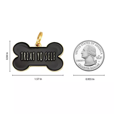 Product Two Tails Pet Company 'Treat Yo Self' Pet ID Tag