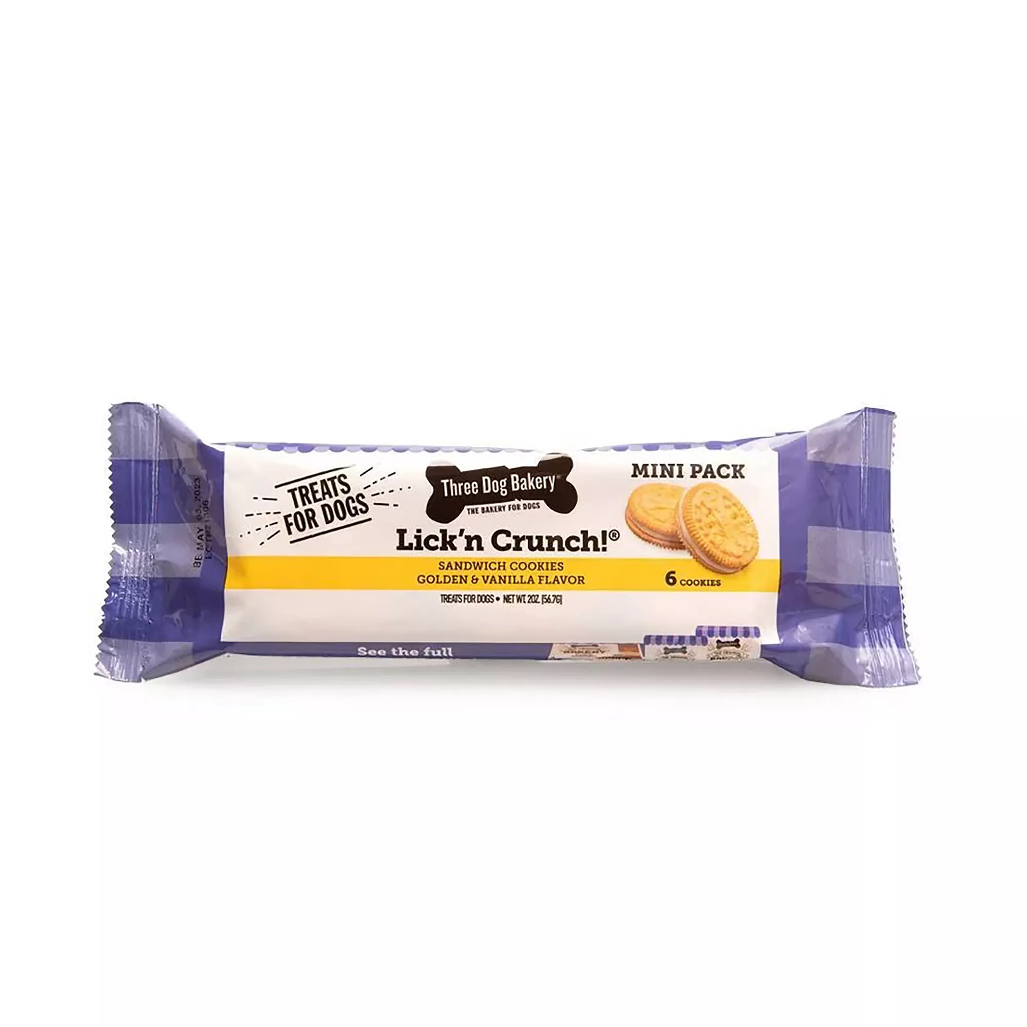 Three Dog Bakery Lick'n Crunch Vanilla 2 OZ