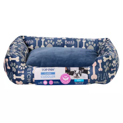 Top Paw® Bone and Paw Print Cuddler Dog Bed - Image 6
