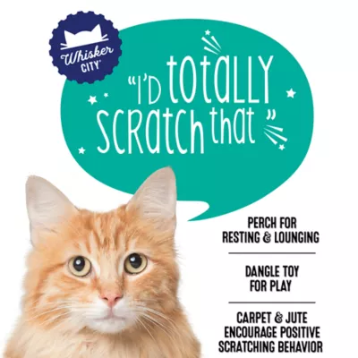 Product Whisker City® Curved Scratcher & Perch