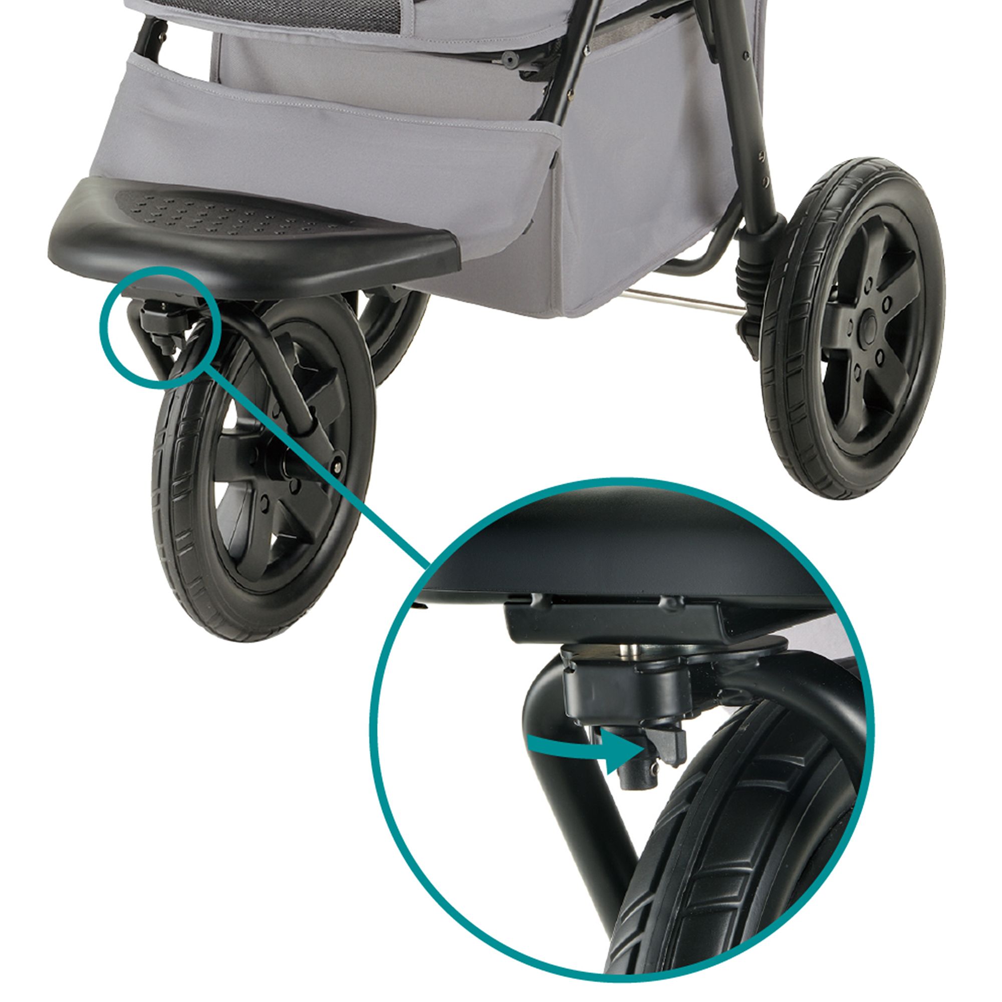 Richell® Jogging Pet Stroller - Dog & Cat Travel Stroller - thumbnail 7