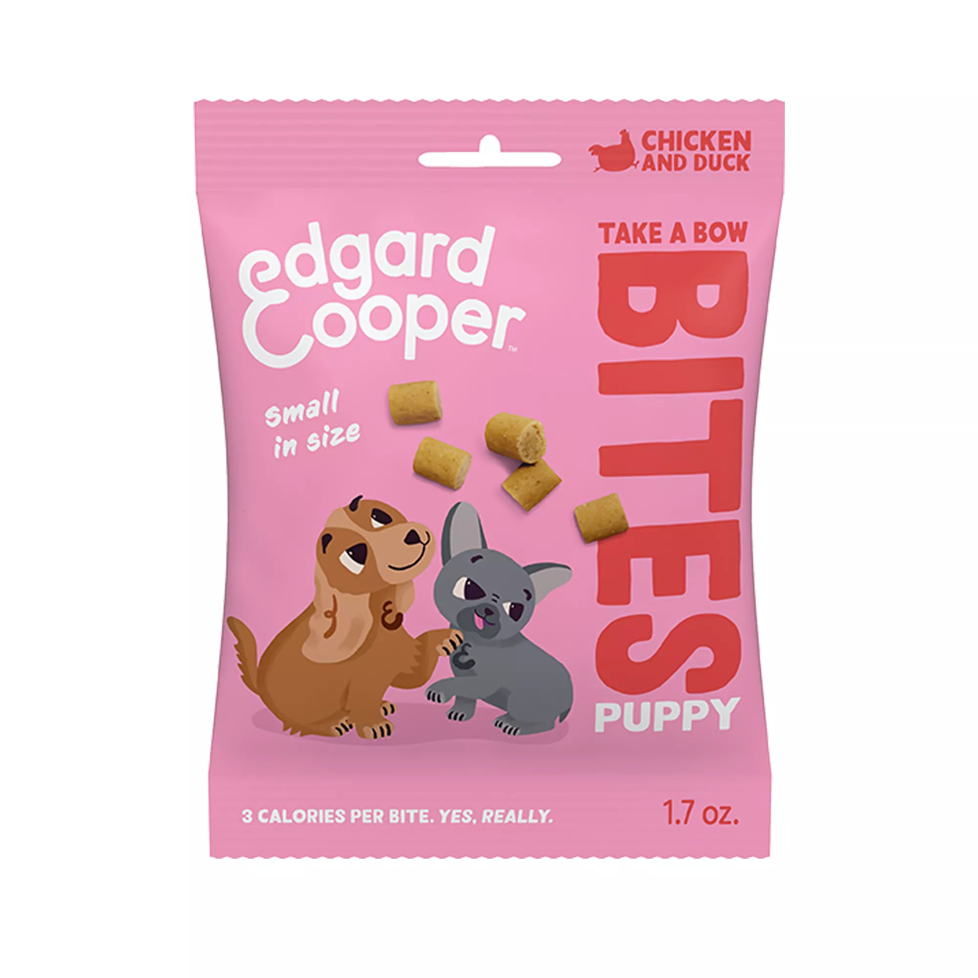 Edgard & Cooper Small Bites Puppy Dog Treats - Grain Free, Duck & Chicken