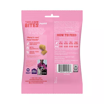 Product Edgard & Cooper Small Bites Puppy Dog Treats - Grain Free, Duck & Chicken