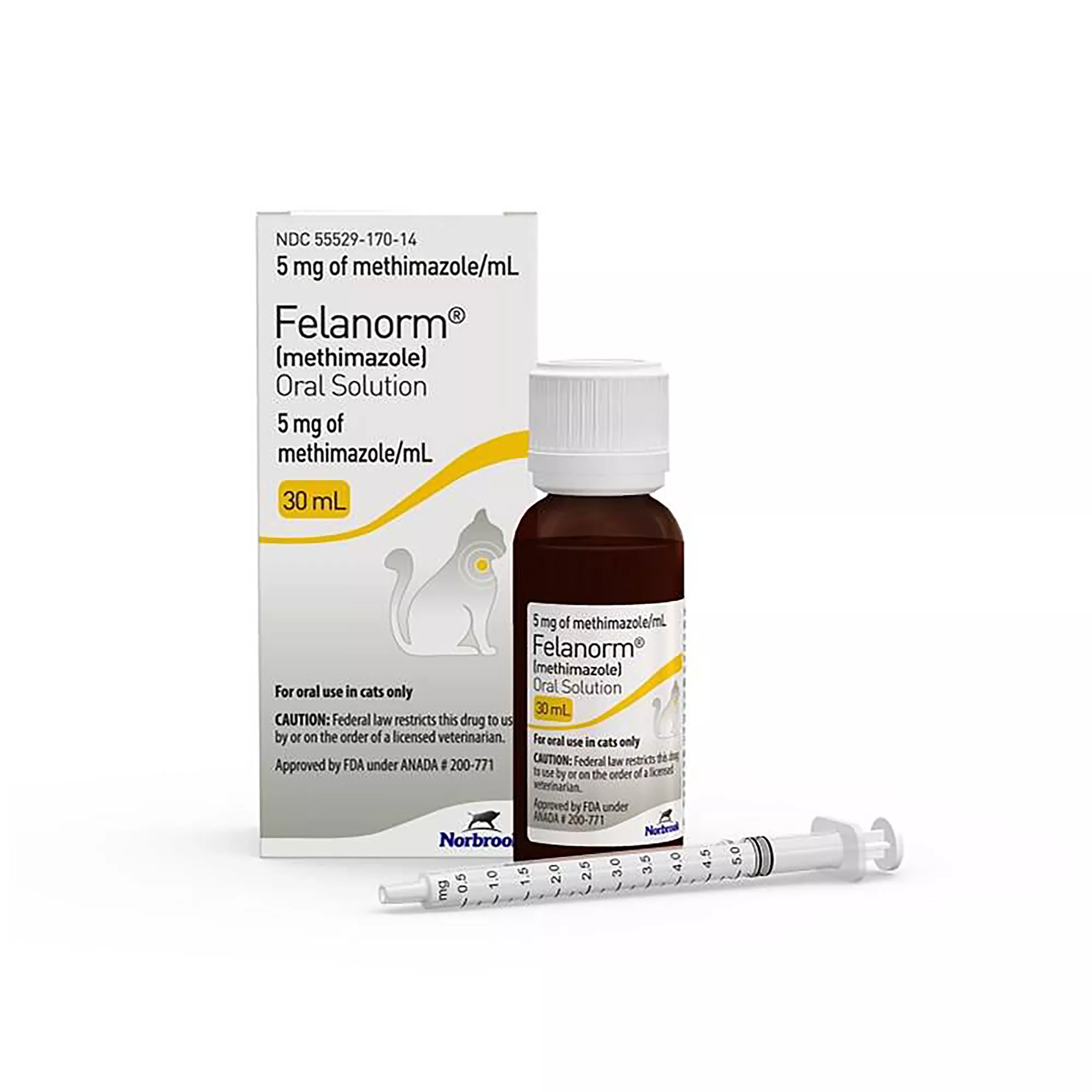 Felanorm (methimazole) Oral Solution for Cats - 5 mg/ml