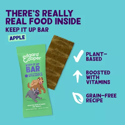 Product Edgard & Cooper Keep It Up Bar All Life Stages Dog Treats - Grain Free, Apple & Blueberry