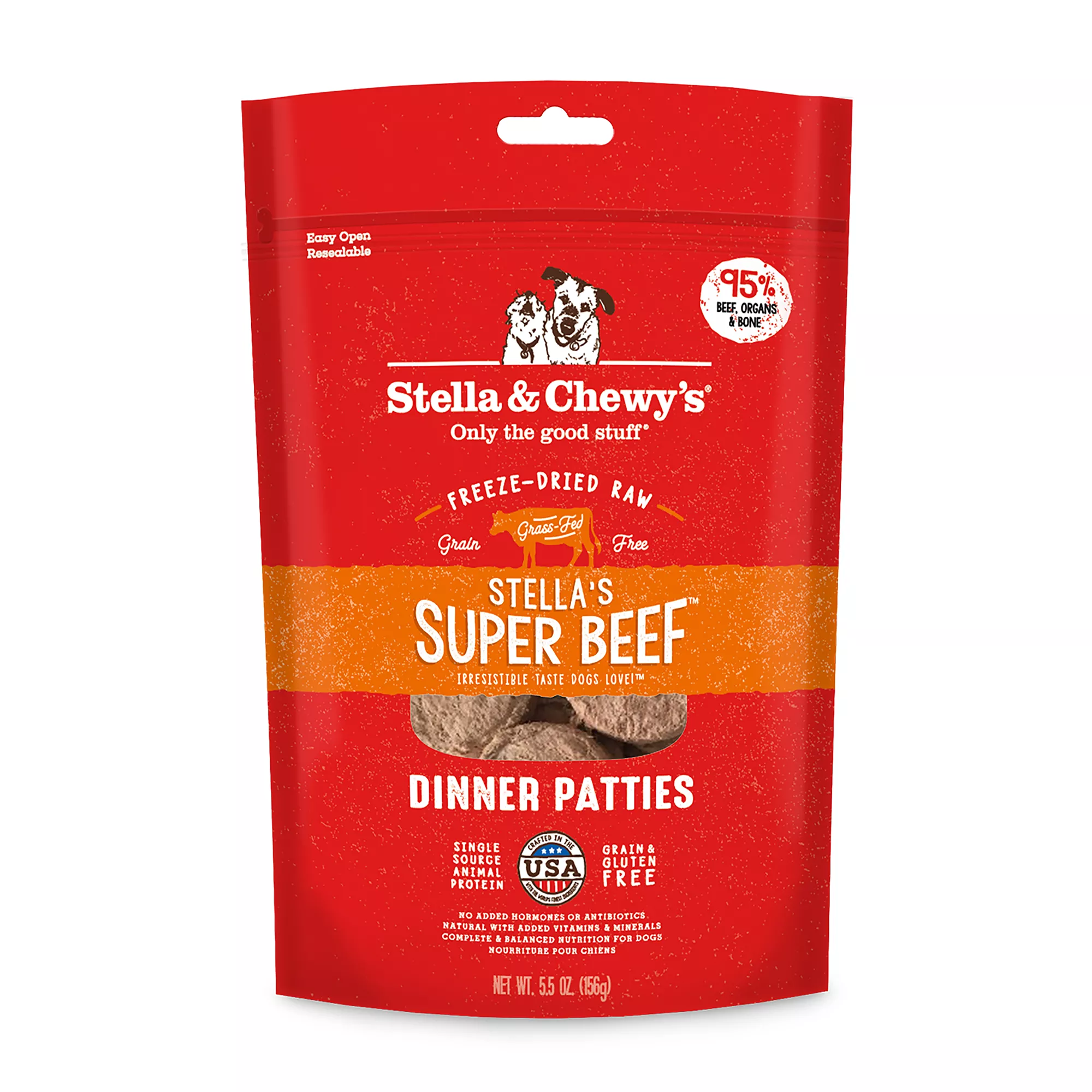 Stella & Chewy's Freeze-Dried Raw Dinner Patties All Life Stages Dry Dog Food - Super Beef