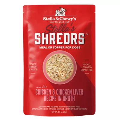 Product Stella & Chewy's Stella's Shredrs Adult Dog Wet Food or Topper - Chicken & Chicken Liver