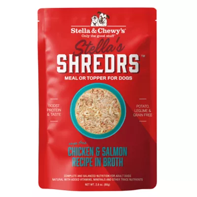 Product Stella & Chewy's Stella's Shredrs Adult Dog Wet Food or Topper - Chicken & Salmon