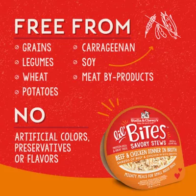 Product Stella & Chewy's Lil Bites Savory Stews Small Breed Adult Wet Dog Food - Beef & Chicken