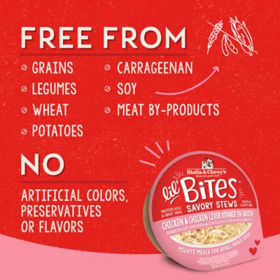 Product Stella & Chewy's Lil Bites Savory Stews Small Breed Adult Wet Dog Food - Chicken & Chicken Liver