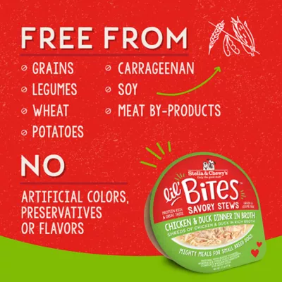 Product Stella & Chewy's Lil Bites Savory Stews Small Breed Adult Wet Dog Food - Chicken & Duck