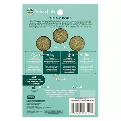 Product Oxbow Enriched Life Timmy Pops 3 Count