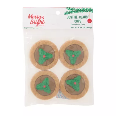 Product Merry and Bright Peanut Butter and Carob Cups Dog Treats 4 Count 5.6 OZ