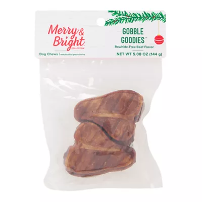 Product Merry and Bright Rawhide Alternative T-Bone Steak Dog Treats 5.08 OZ