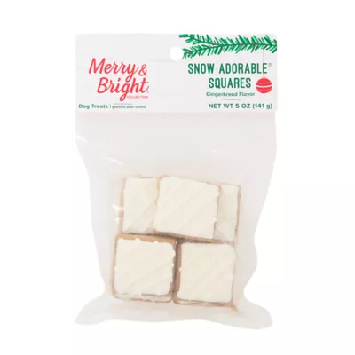 Product Merry and Bright Iced Gingerbread Square Dog Treats 5 OZ