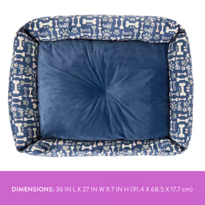 Top Paw® Bone and Paw Print Cuddler Dog Bed - Image 2