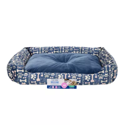 Top Paw® Bone and Paw Print Cuddler Dog Bed - Image 6