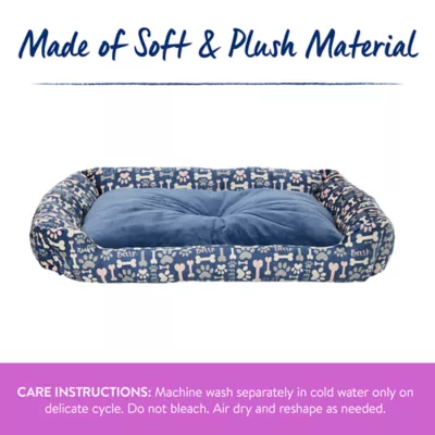 Top Paw® Bone and Paw Print Cuddler Dog Bed - Image 4