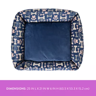 Top Paw® Bone and Paw Print Cuddler Dog Bed - Image 2
