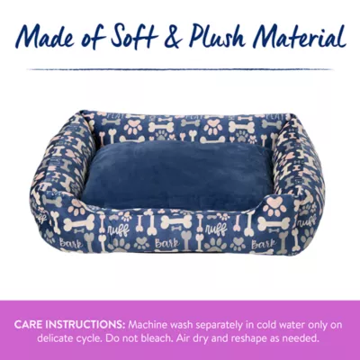 Top Paw® Bone and Paw Print Cuddler Dog Bed - Image 4