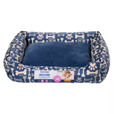 Top Paw® Bone and Paw Print Cuddler Dog Bed - Image 6