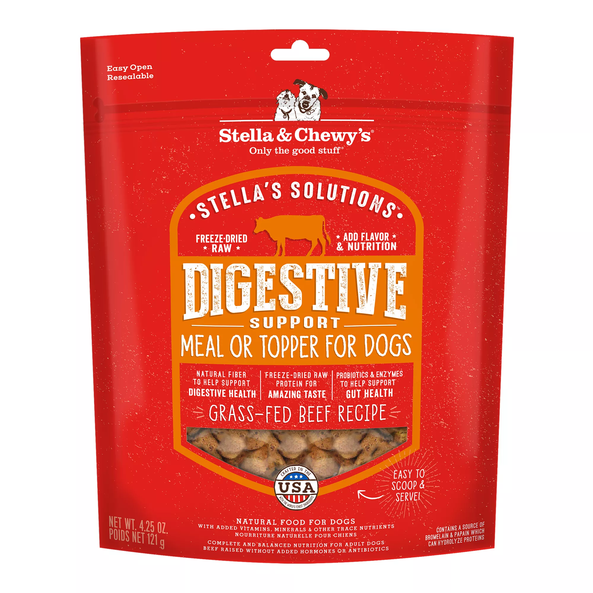 Stella & Chewy's Stella's Solutions Digestive Support All Life Stages Dog Food Topper - Beef
